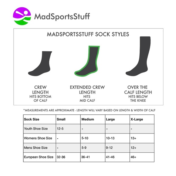 MadSportsStuff Volleyball Logo Crew Socks - 2 pairs - Picture 11 of 11